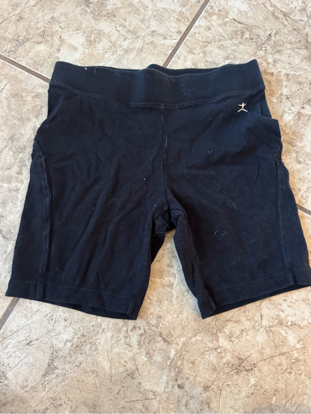 Danskin Black Girls' Bike Shorts with Subtle Logo